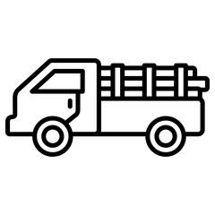 나무 자재 운반하는 트럭 아이콘