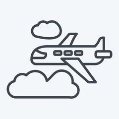 Icon Plane. related to Travel symbol. line style. design editable