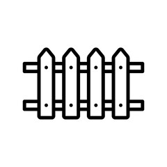 fence icon line vector design