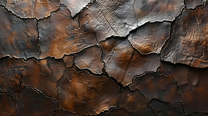 Fototapeta premium Abstract Background with Cracked Brown Texture