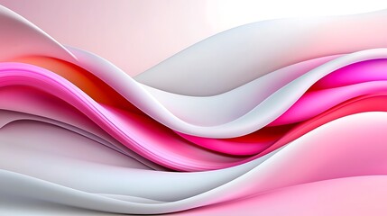 Fototapeta premium Abstract Pink and White Wave Background Design