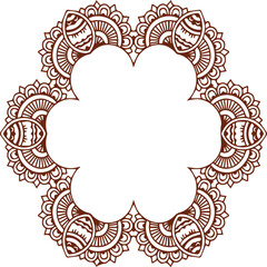 Beautiful flower art and mandala vector design