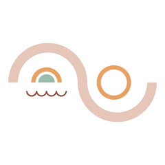 Fototapeta premium Boho abstract Geometric shapes