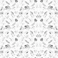 Black and white wallpaper with a beautiful leaf design, offering a timeless and classic look for any space.