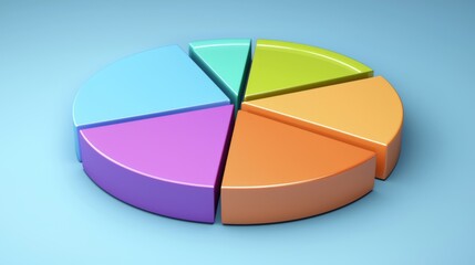 Colorful Three-Dimensional Pie Chart Representation for Data Visualization and Analysis