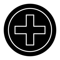 Medical cross solid icon