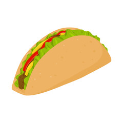 taco flat illustration