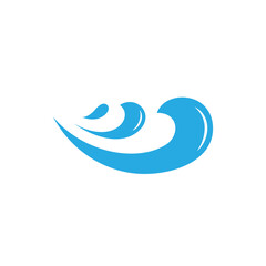 Naklejka premium Water Splash Flow Element Logo Icon