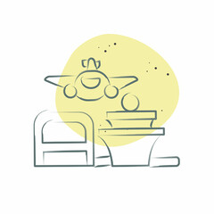 Icon Flight. related to Travel symbol. Color Spot Style. design editable
