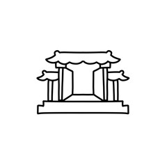 chinese gate line icon