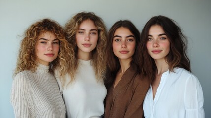 Fototapeta premium Four women in neutral and natural tones