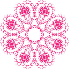 Beautiful flower art and mandala vector design