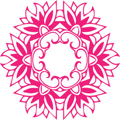 Beautiful flower art and mandala vector design