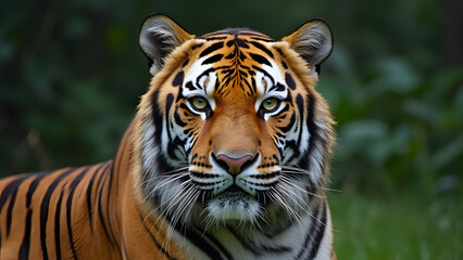 Wild tiger stare AI generated