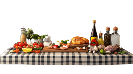 Culinary art showcase isolated on a transparent background