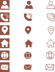 Icon elements collection with simple  symbol design style for your icon elements design . unformal icon . drawing style