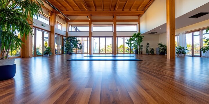 yoga shala - empty with no people