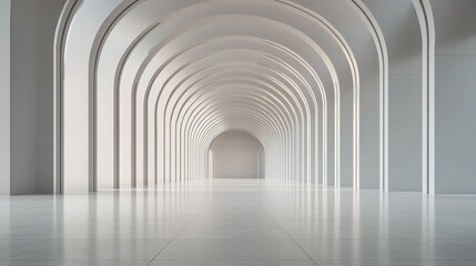 Fototapeta premium Minimal style empty space with 3d background soft light reflections