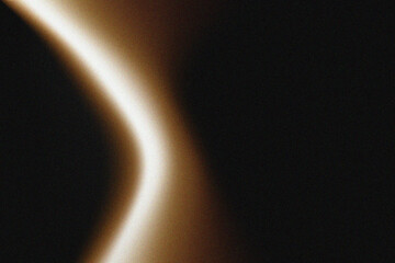 Abstract glowing white curve on a dark brown gradient background with soft grainy texture for poster, header, cover, wallpaper, banner, backdrop design