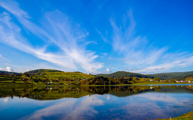 the village of Verkhniy Avzyan in the Ural Mountains of the Republic of Bashkortostan. Russia.