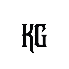 KG monogram logo design letter text name symbol monochrome logotype alphabet character simple logo