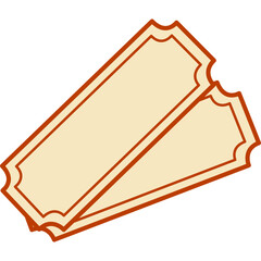 two tickets circus illustration