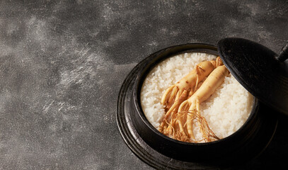 Hot Stone Pot Rice ,Ginseng nutrition cauldron rice