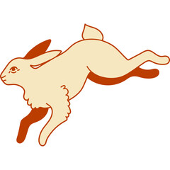 rabbit jumps illustration