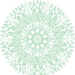 Beautiful flower art and mandala vector design