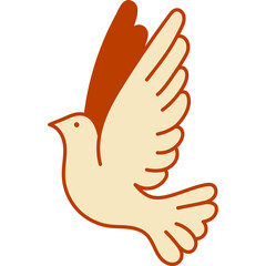 bird outstretched wings illustration