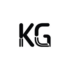 KG monogram logo design letter text name symbol monochrome logotype alphabet character simple logo