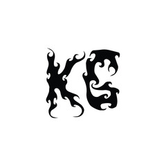 KG monogram logo design letter text name symbol monochrome logotype alphabet character simple logo