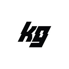 KG monogram logo design letter text name symbol monochrome logotype alphabet character simple logo
