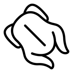 Chicken icon. Vector line icon