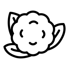 Cauliflower icon. Vector line icon