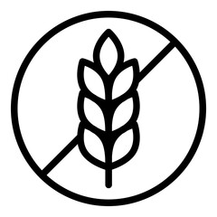 Gluten free icon. Vector line icon