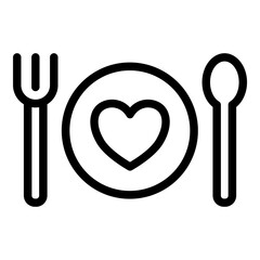 Fototapeta premium Healthy diet icon. Vector line icon