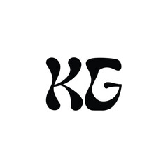 KG monogram logo design letter text name symbol monochrome logotype alphabet character simple logo