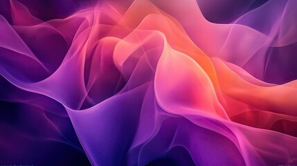 Fototapeta premium Abstract landscape with smooth, flowing shapes in vibrant colors