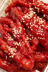 Obraz premium Korean Spicy Deodeok Salad Side Dishes