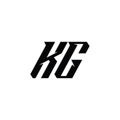 KG monogram logo design letter text name symbol monochrome logotype alphabet character simple logo