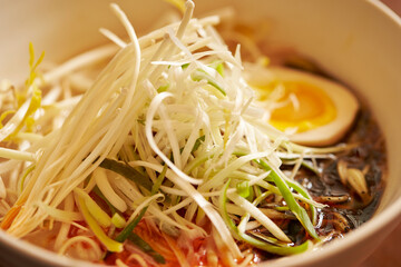 noodle soup in a bowl