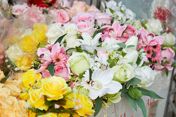 Flowers in the traditional market
