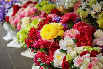 Flowers in the traditional market