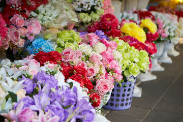 Flowers in the traditional market