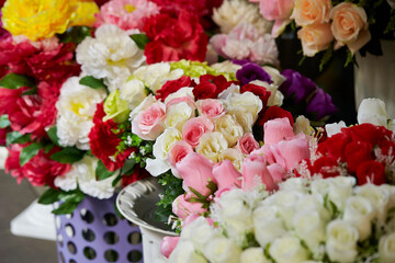 Flowers in the traditional market