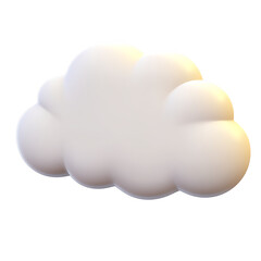Soft, 3D cloud against a muted teal backdrop. Serene, fluffy, and calming.