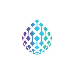 liquid connection drop water data digital