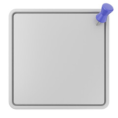 3d pin sticky note paper text box