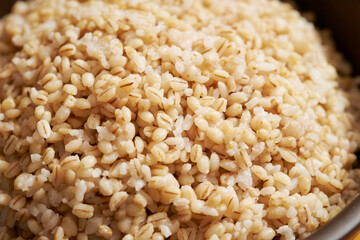 Barley rice in a bowl